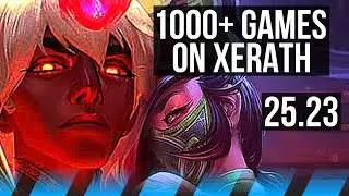 XERATH vs AKALI (MID) | 1000+ games, Godlike | VN Challenger | 25.23