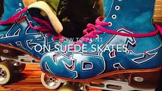 How to paint on suede skates
