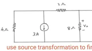 Source Transformation to find the output voltage
