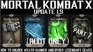 MKX update 1.16.2 part 7: EQUIPMENT HACK How to unlock WRATH HAMMER AND LIST OF LEGENDARY GEAR CODES