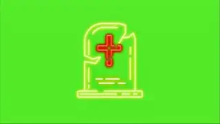 Christian grave neon logo green screen 4k | green screen videos |