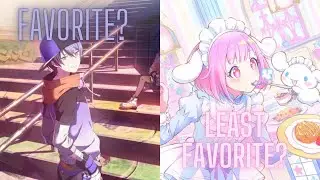 My favorite/least favorite cards for all project sekai characters