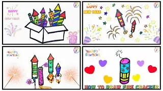 How to draw New year Rocket || Amazing New Year Drawings Part 18 #fireworks #rocket #trending #viral