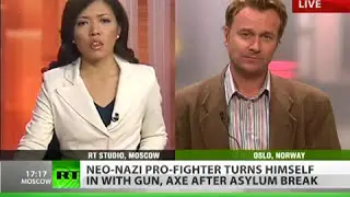 Тесак пришёл в Норвегию с топором, просить убежище. Armed Russian Psycho-Nazi seeks asylum in Norway