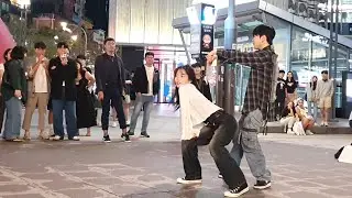 [STREET ARTIST] YU KAGAWA & HYOJIN. INTERACTIVE SINCHON BUSKING. 230924.