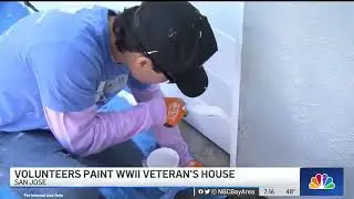 NBC Bay Area News at 6 : Volunteers paint WWII veteran's house
