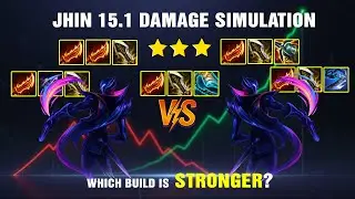 3-Star Jhin TFT Build Guide Comparison Infinity Edge vs Strikers Flail in Patch 15.1 TFT Damage Test