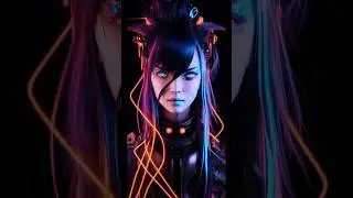 Cyberpunk cyber world bright color, dynamic fantasy #fantastic #cyberworld #cyberpunk #cybergirl