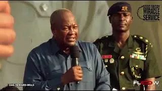 (Pastor)President John Mahama Pray and preaches at the Good Friday Miracle service with Bishop Dag