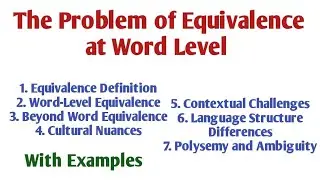 The Problem of Equivalence at Word Level in Urdu and Hindi | Translation Studies | Equivalence