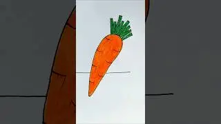 How To Draw Carrot In A Easy Method 🥕🥕#art#drawing#viral#trending#subscribe#support#views#video#yt