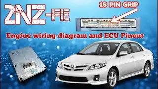 Toyota corolla 2NZ-fe Engine ECU 16 pin grip wiring diagram #wiringconnection