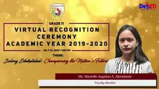 Virtual Recognition Ceremony for A.Y. 2019-2020