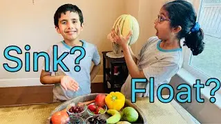 Sink or float!! Fruit and Veggie challenge for kids!!