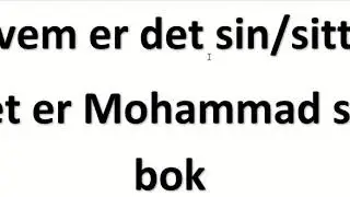 .Sin/si/sitt/sine p&aring; arabisk