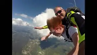 Simon Leslie Goldstick skydiving over Norwich NY with Just Jump Skydiving