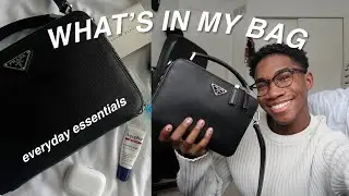 What's in my bag 2022 | Prada Brique Saffiano Leather Cross-Body Bag