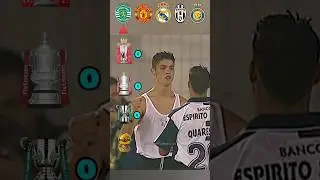 Ronaldo Team Cups: Sporting, Manchester United, Real Madrid, Juventus, Alnassr #ronaldo #football