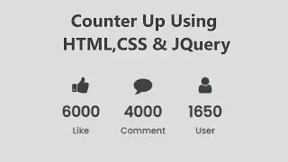 Counter Up Using HTML,CSS & JQuery