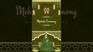 Mehendi Ceremony Digital Invitation | Editable & Instant Download 💚 #digitalinvitation #mehendi