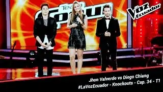 Jhon Valverde vs Diego Chiang - La Voz Ecuador - Knockouts - Cap. 34 - T1