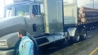 GTA V Michael kill Trucks Driver 