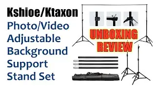 Under $26 Kshioe/Ktaxon Photo, Live Streaming & Video Background Support Stand Set Unboxing & Review
