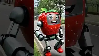 truck oleng berubah menjadi robot buah strowbery #truk #robot #transformer #strowberry