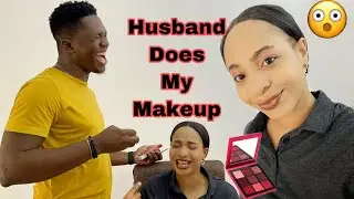 Hilarious Husband Does My Makeup Challenge || PASS or FAIL 😝