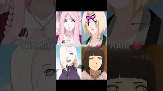 Naruto female in Short Vs Long Hair💓 Your fav?? #sakura #hinata #tsunami #ino #kushina #naruto #fyp