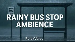Relaxing Rain at the Bus Stop &ndash; Ambient Sound for Stress Relief | RelaxVerse