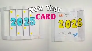 DIY New Year Card 2025 | Handmade Greeting Card Idea | Creative Fatema #newyearcard #CreativeFatema 