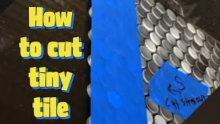 EASY WAY TO CUT PENNY ROUND TILE CUTTING SMALL MOSAIC TILE  CUTTING GLASS TILE TINY TILES