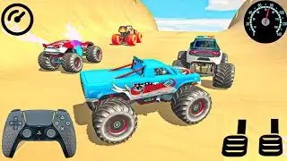 Mega Ramp truck stunts challenge pixel monster truck extreme race impossible driver android game 