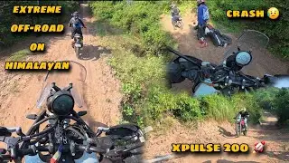 Extreme Trail Ride 😱 | Himalayan Crash Moment | XPulse 200 perform crazy 🚀 #offroad #himalayan450