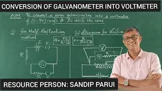 CONVERSION OF GALVANOMETER INTO A VOLTMETER & TO VERIFY THE SAME