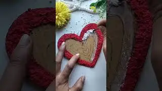 Heart Tissue Textured Art ✨#diy #craftideas #ytshorts #trending #shortsviral