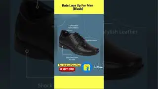Bata Lace Up For Men (Black) #fashion #batashoes