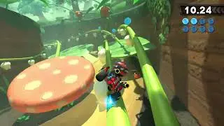 MarioKart World - How to beat Mission: Collect blue coins as you descend the lily valley!