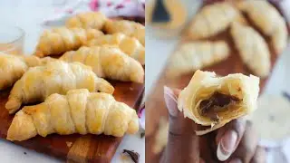 Only 3 Ingredients Buttery Chocolate Croissants under 30 minutes. Easy Croissants Recipe