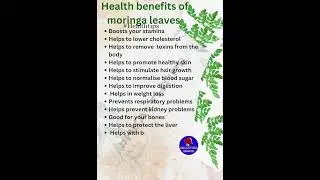 Health benefits of moringa leaves #HEALTHTIPS