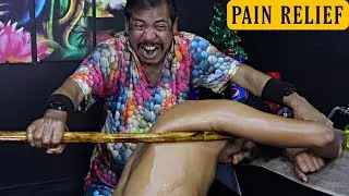 Back Pain Relief Oil Massage Therapy | Head Massage & Neck Cracking | Spine Cracking | ASMR