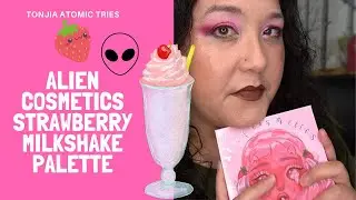 Alien Cosmetics Strawberry Milkshake palette first impression try on