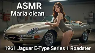 ASMR Maria clean 1961 Jaguar E Type Series 1 Roadster