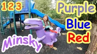 Kids Outdoor Playground Dinosaur Fun: Play Park Colour Adventure with Minsky!
