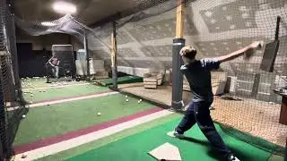 Chase Fuller &lsquo;28 LHP/ 1B / OF Cage Work with Greg LaRocca&rsquo;s @4-6-3DPBaseball 