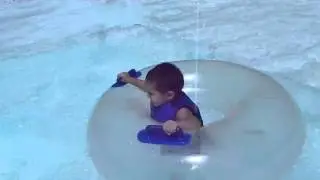 Bradley in the wave pool