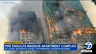 Death toll rises as massive fire engulfs Hong Kong apartment high-rises