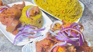 How To Cook Delicious Banga Rice With Carrot Juice, And Cow Foot.