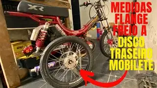 COMO FAZER A FLANGE DO FREIO TRASEIRO A DISCO DA MOBILETE, MEDIDAS EXATAS !!!